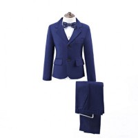 SKCST012 self-made solid color children's suit style flower dress performance clothing flower shirt festive activities children's suit manufacturer 45 degree